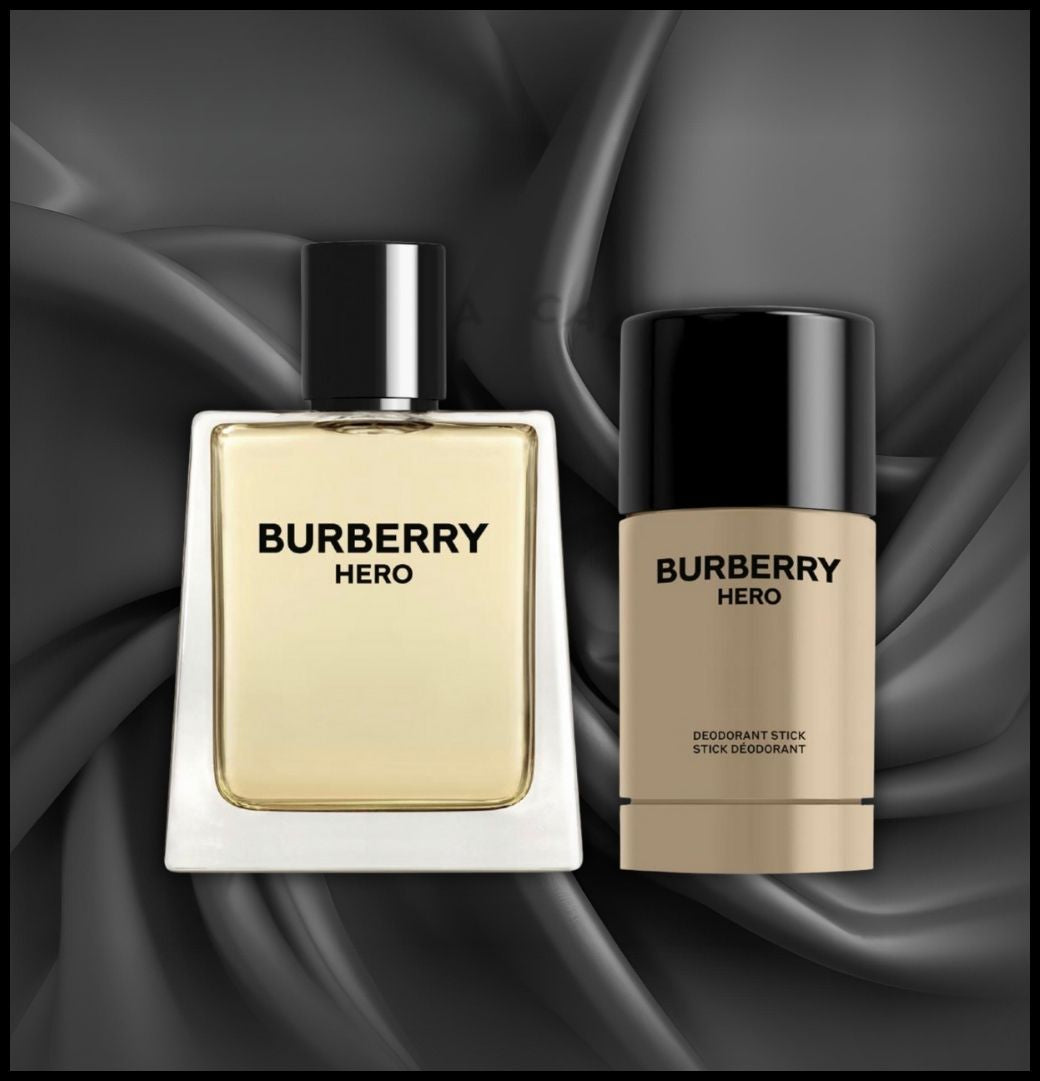 BURBERRY HERO (M) EDT 100ML + DEO STICK 75G TRAVEL SET