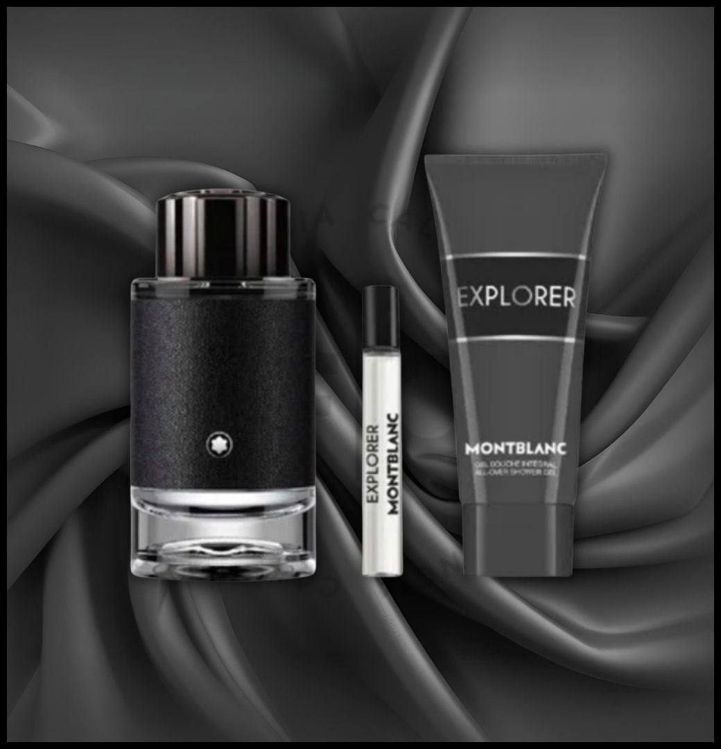 KIT MONT BLANC EXPLORER (M) SET EDP 100ML + EDP 7.5ML + SG 100ML