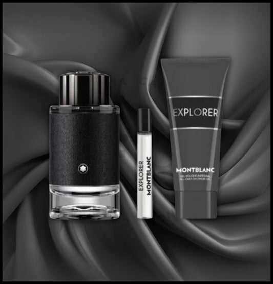 KIT MONT BLANC EXPLORER (M) SET EDP 100ML + EDP 7.5ML + SG 100ML
